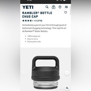 SIX yeti rambler chug caps